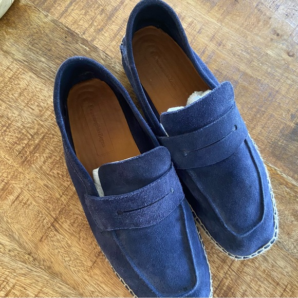 Ermenegildo Zegna Dark Blue Suede Loafers - Picture 2 of 8